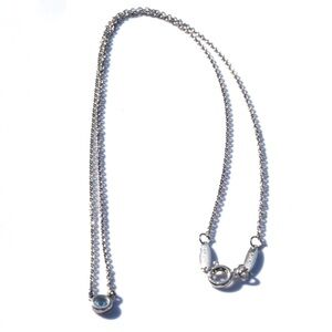 Tiffany & Co. “Color by the Yard” Silver Necklace with Aquamarine Pendant